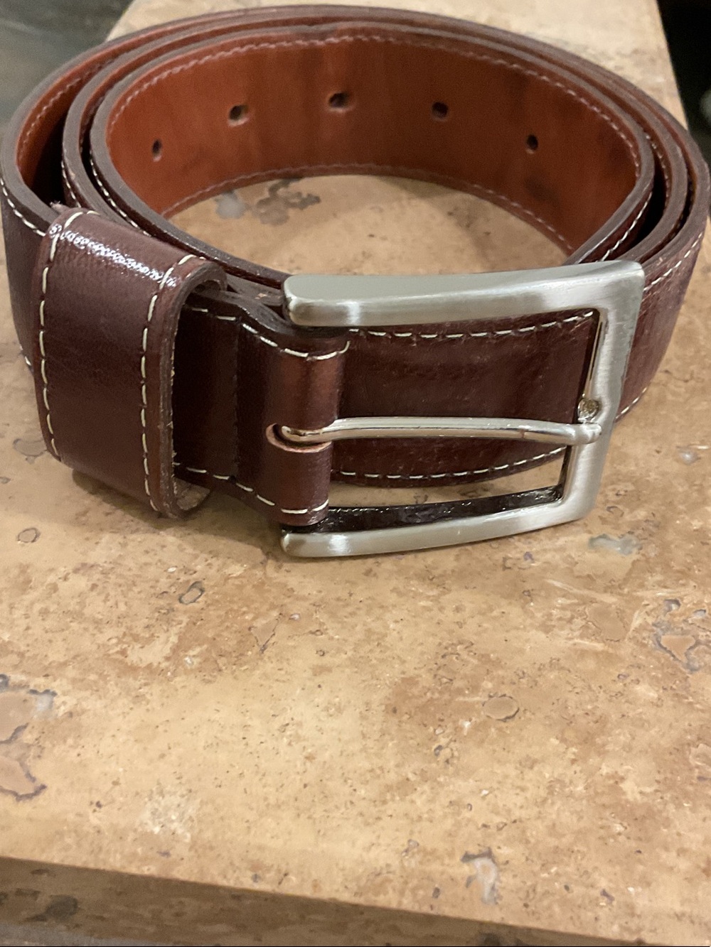VRI Brown Leather Men’s Belt Made in USA